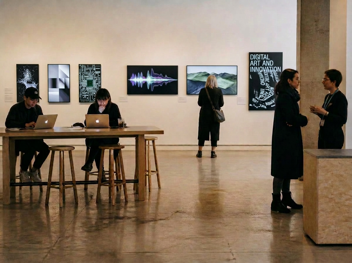 Media Lab concept during quiet daytime work